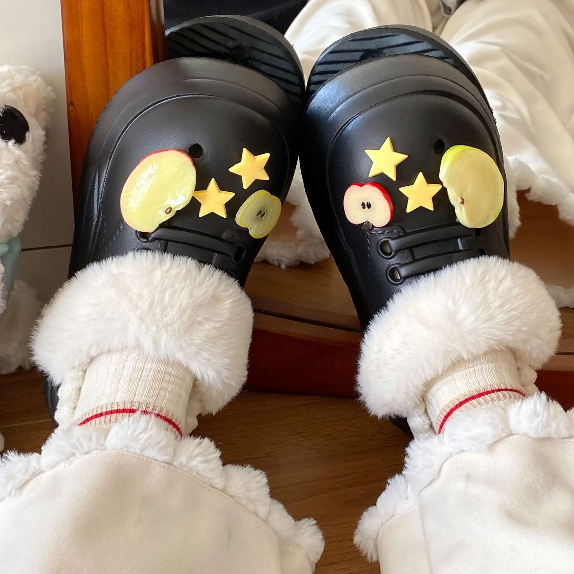 Winter Star Apple Removable Slippers for Women - Image 8