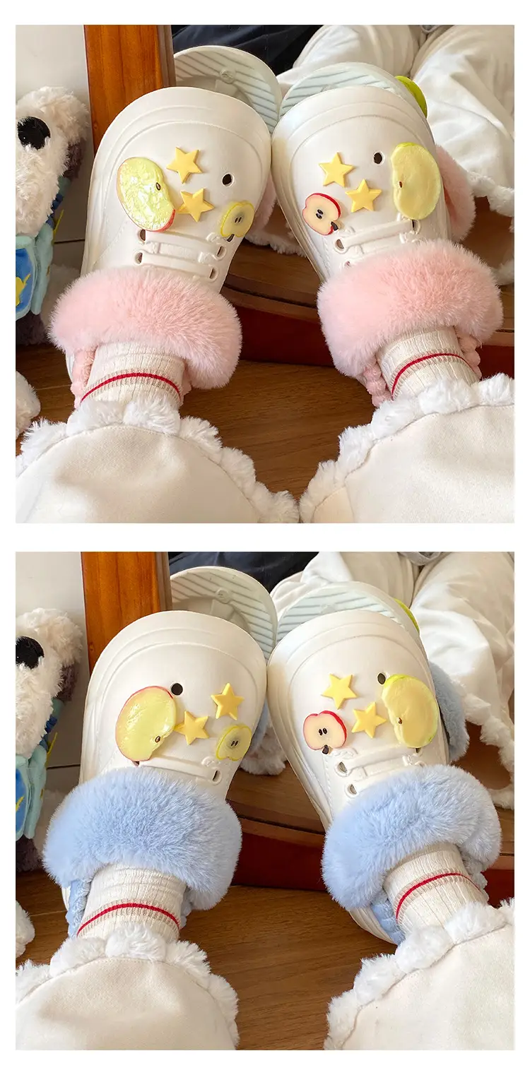 Winter Star Apple Removable Slippers for Women — feature 15