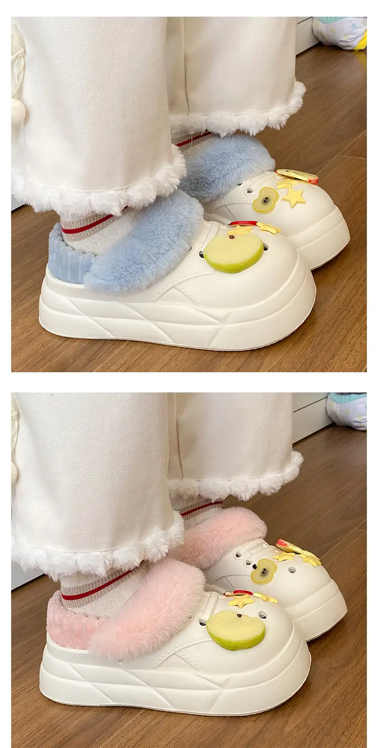 Winter Star Apple Removable Slippers for Women — feature 16