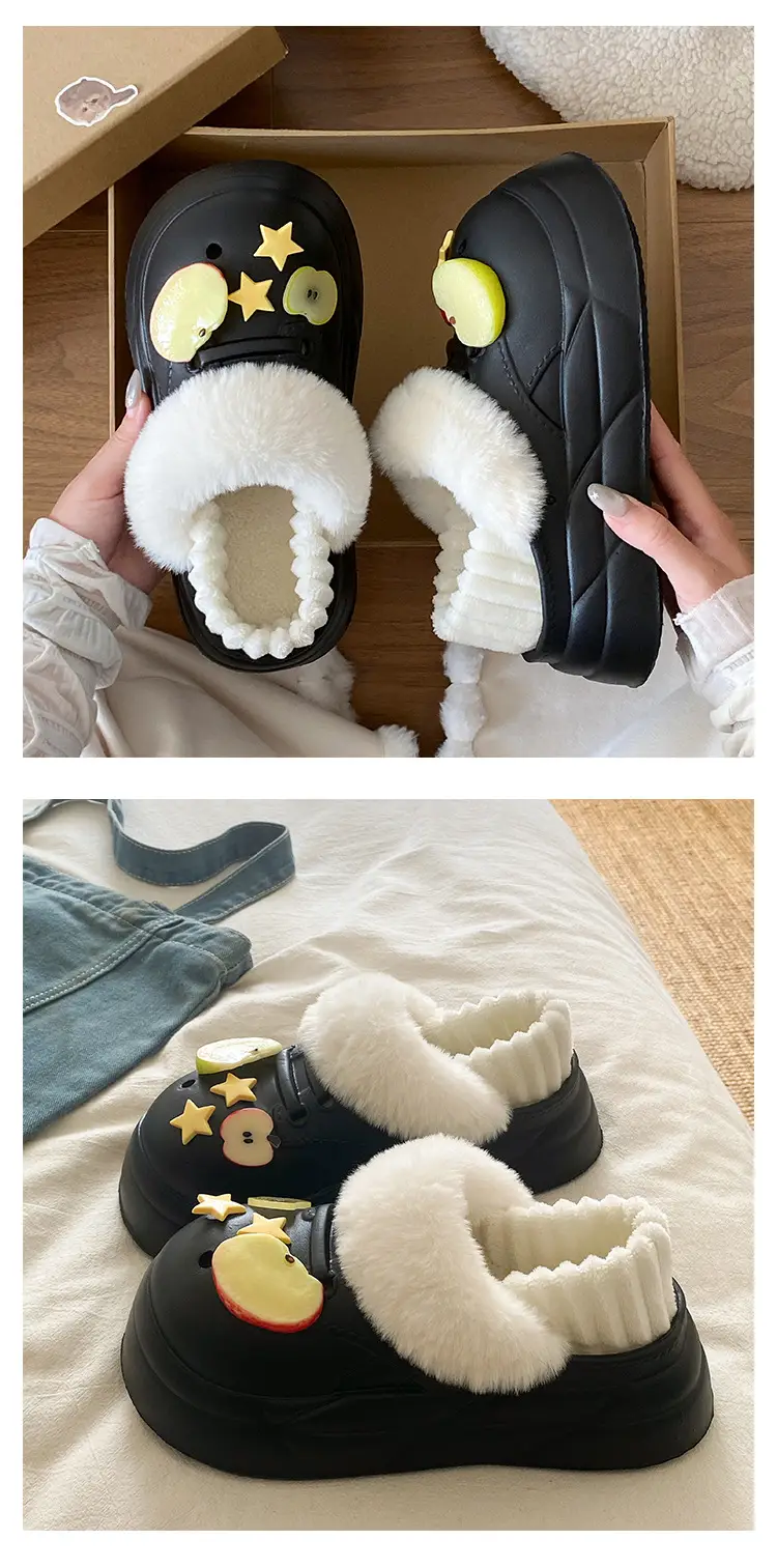 Winter Star Apple Removable Slippers for Women — feature 19