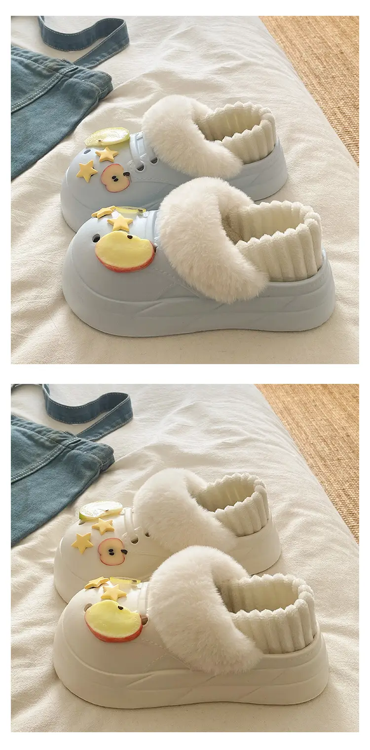 Winter Star Apple Removable Slippers for Women — feature 20