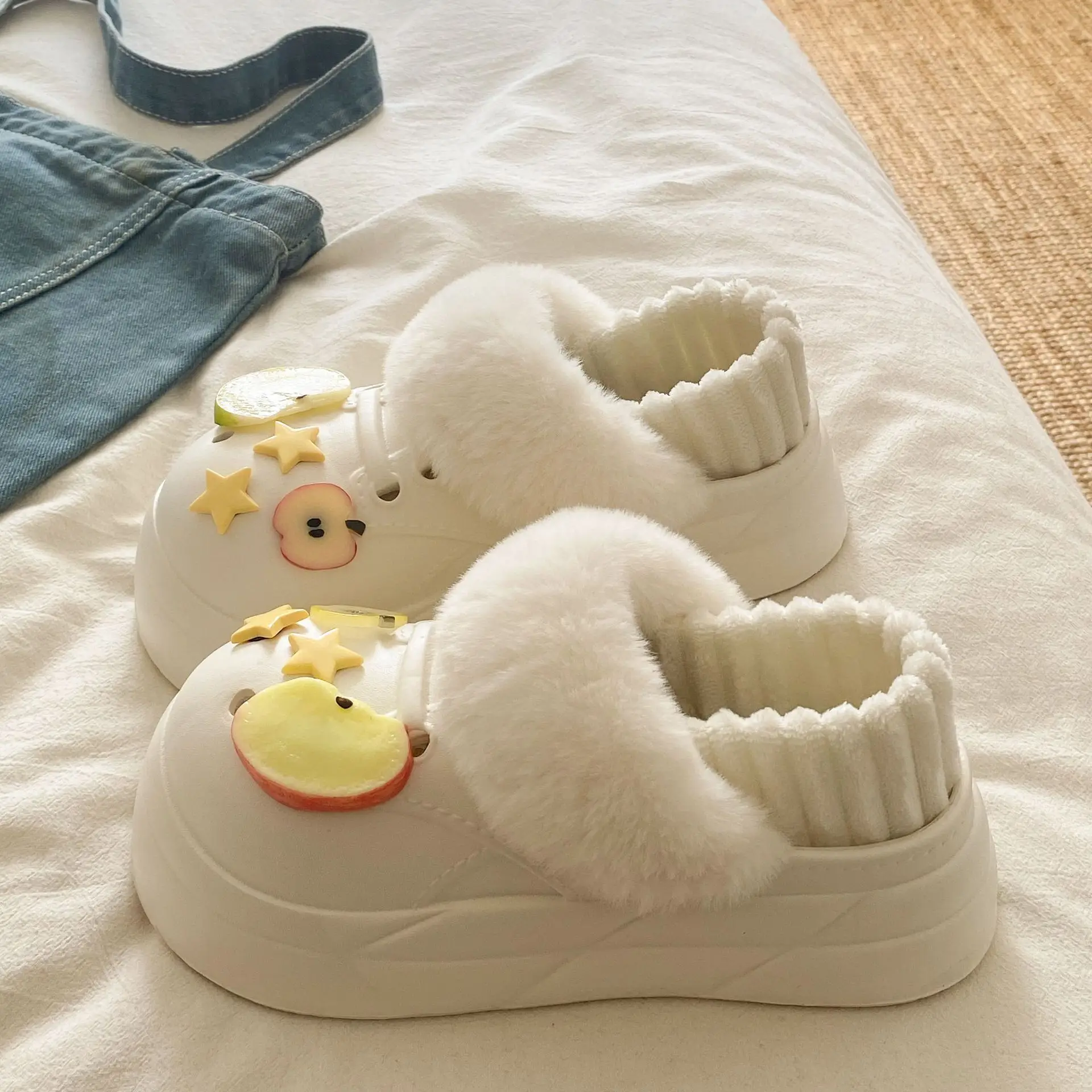 Winter Star Apple Removable Slippers for Women - Image 5