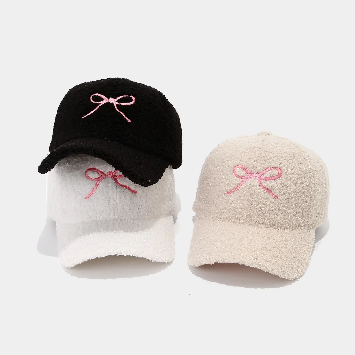 Women's Warm Teddy Fleece Baseball Cap with Embroidery - Image 30