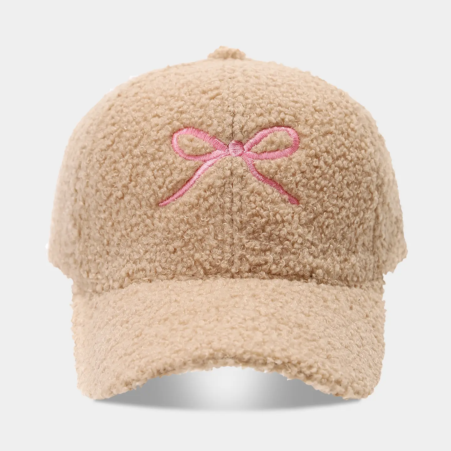 Women's Warm Teddy Fleece Baseball Cap with Embroidery - Image 4