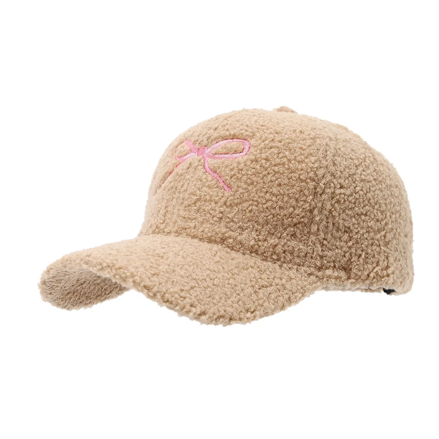 Women's Warm Teddy Fleece Baseball Cap with Embroidery - Image 32