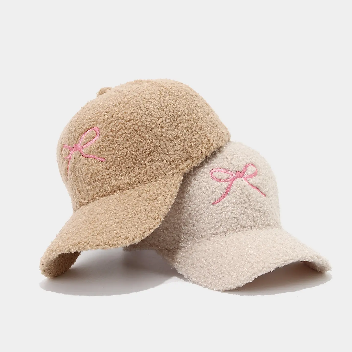 Women's Warm Teddy Fleece Baseball Cap with Embroidery — feature 4