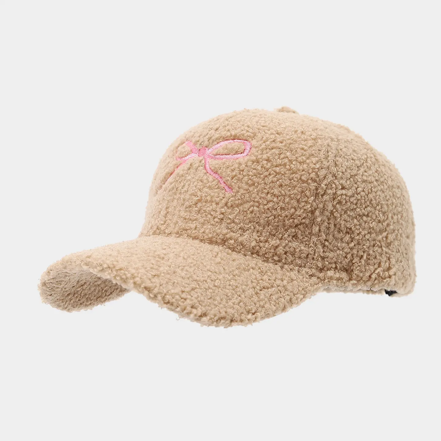 Women's Warm Teddy Fleece Baseball Cap with Embroidery — feature 9