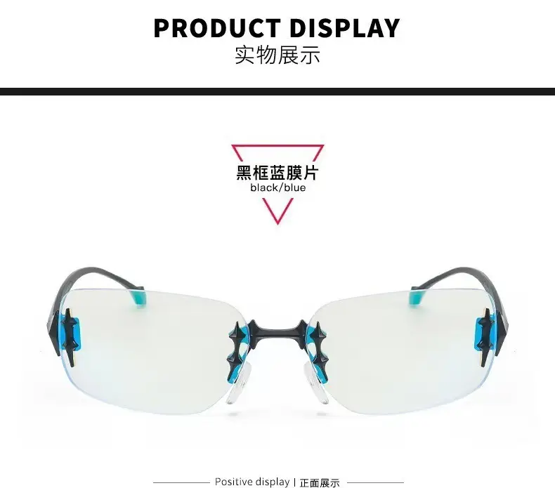 Women Rimless Sunglasses Gold Frame Cross Border Trendy — feature 8