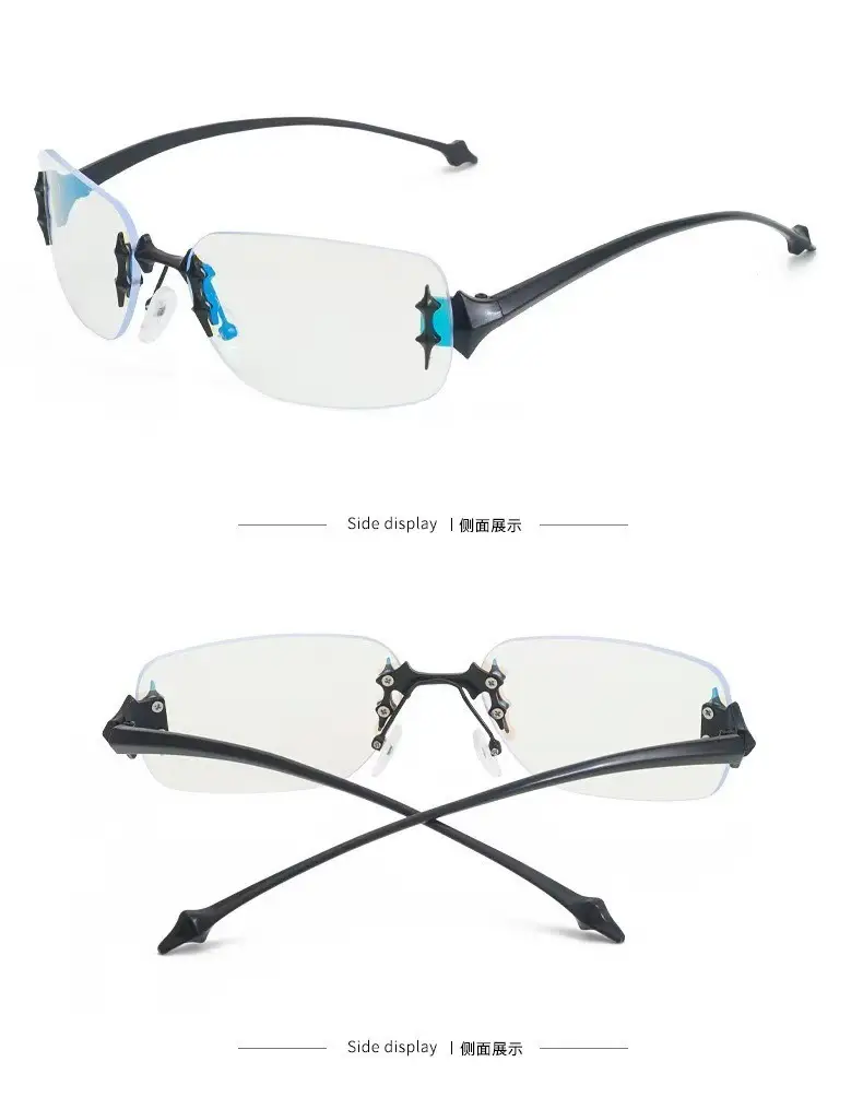 Women Rimless Sunglasses Gold Frame Cross Border Trendy — feature 9