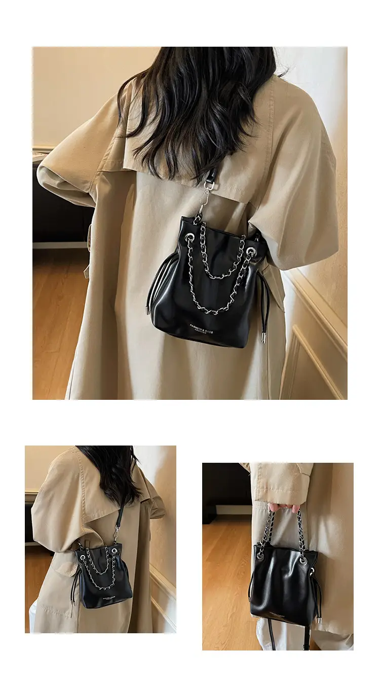 Black Leather Chain Shoulder Bag for Women 2025 — feature 12