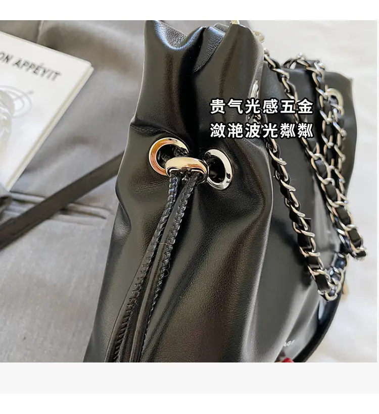Black Leather Chain Shoulder Bag for Women 2025 — feature 5
