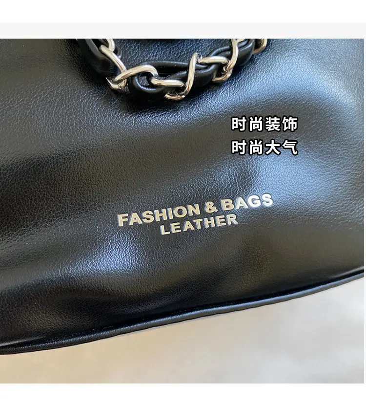 Black Leather Chain Shoulder Bag for Women 2025 — feature 9