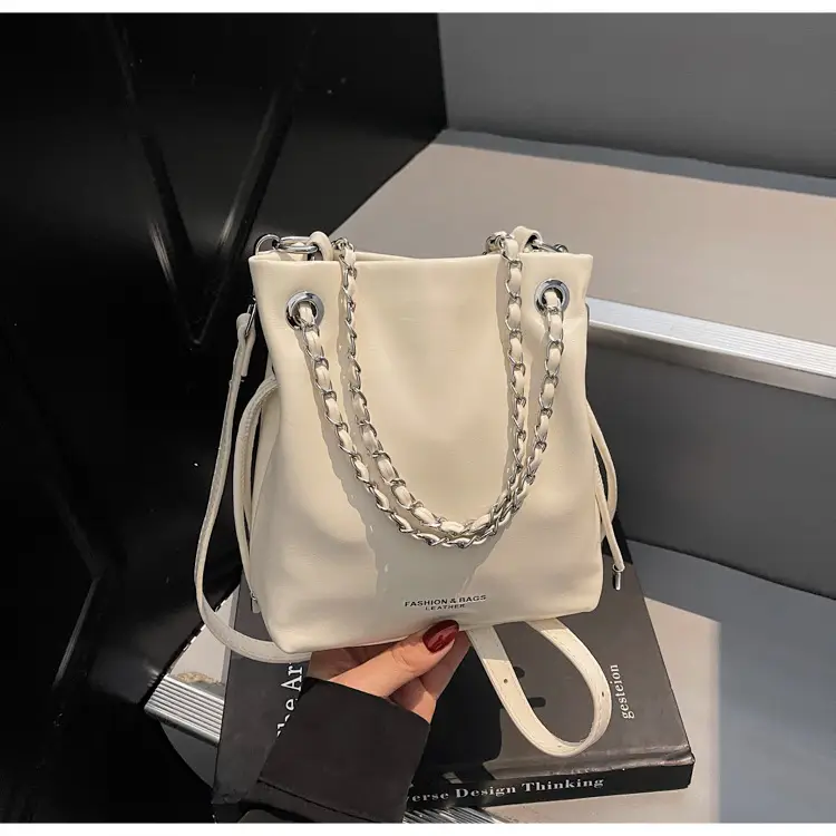 Black Leather Chain Shoulder Bag for Women 2025 - Image 2
