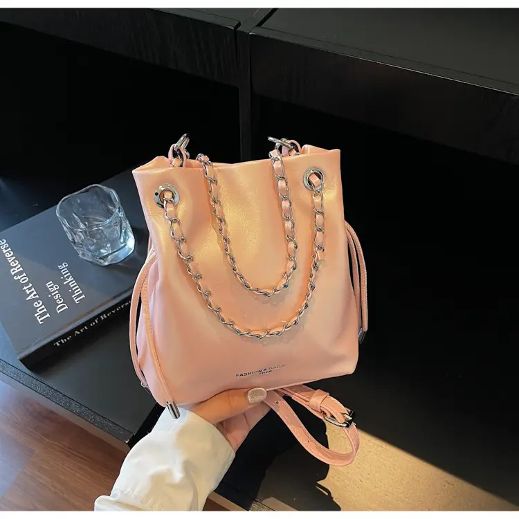 Black Leather Chain Shoulder Bag for Women 2025 - Image 3