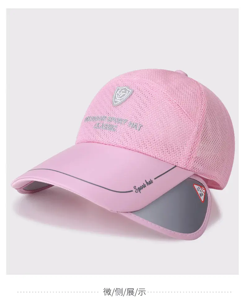 Men Black Mesh Baseball Cap Retractable Brim β feature 11