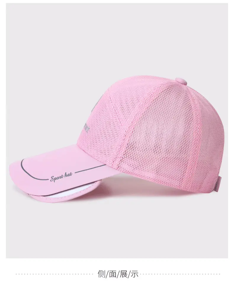 Men Black Mesh Baseball Cap Retractable Brim β feature 12