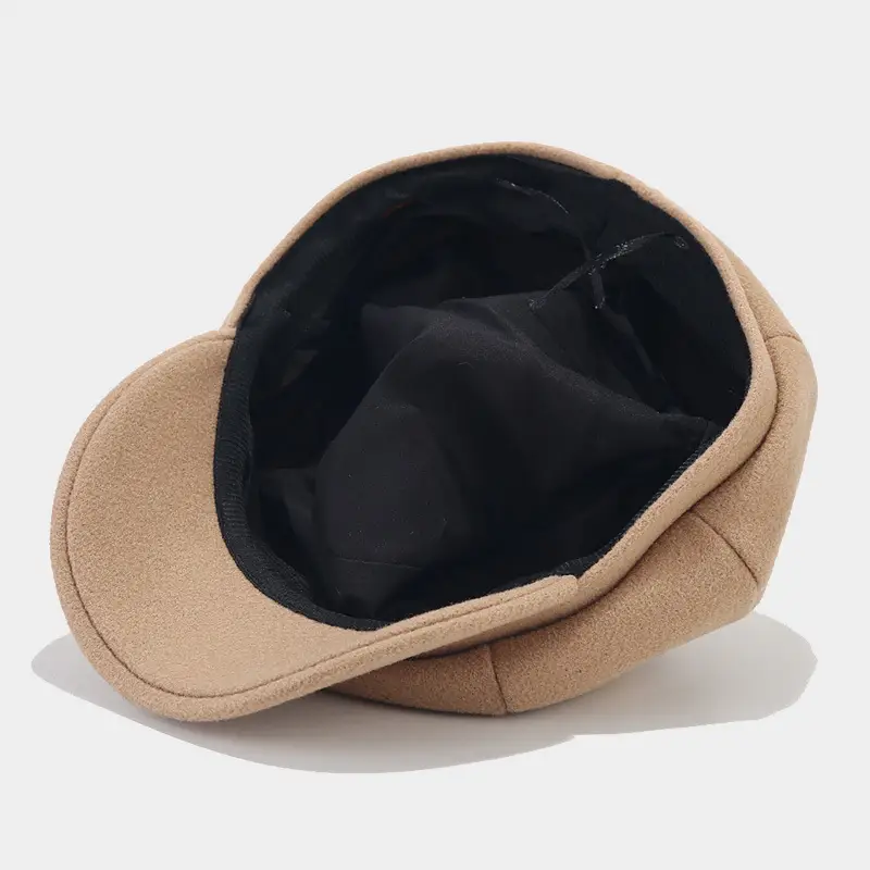 Women Woolen Beret Cap Navy Blue Large