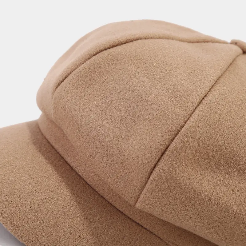 Women Woolen Beret Cap Navy Blue Large — feature 12