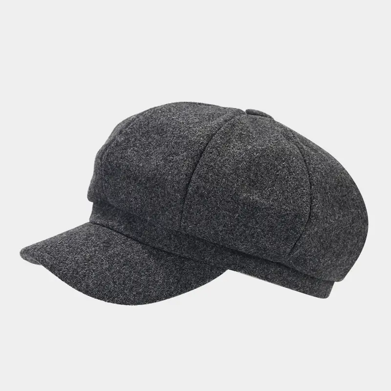 Women Woolen Beret Cap Navy Blue Large