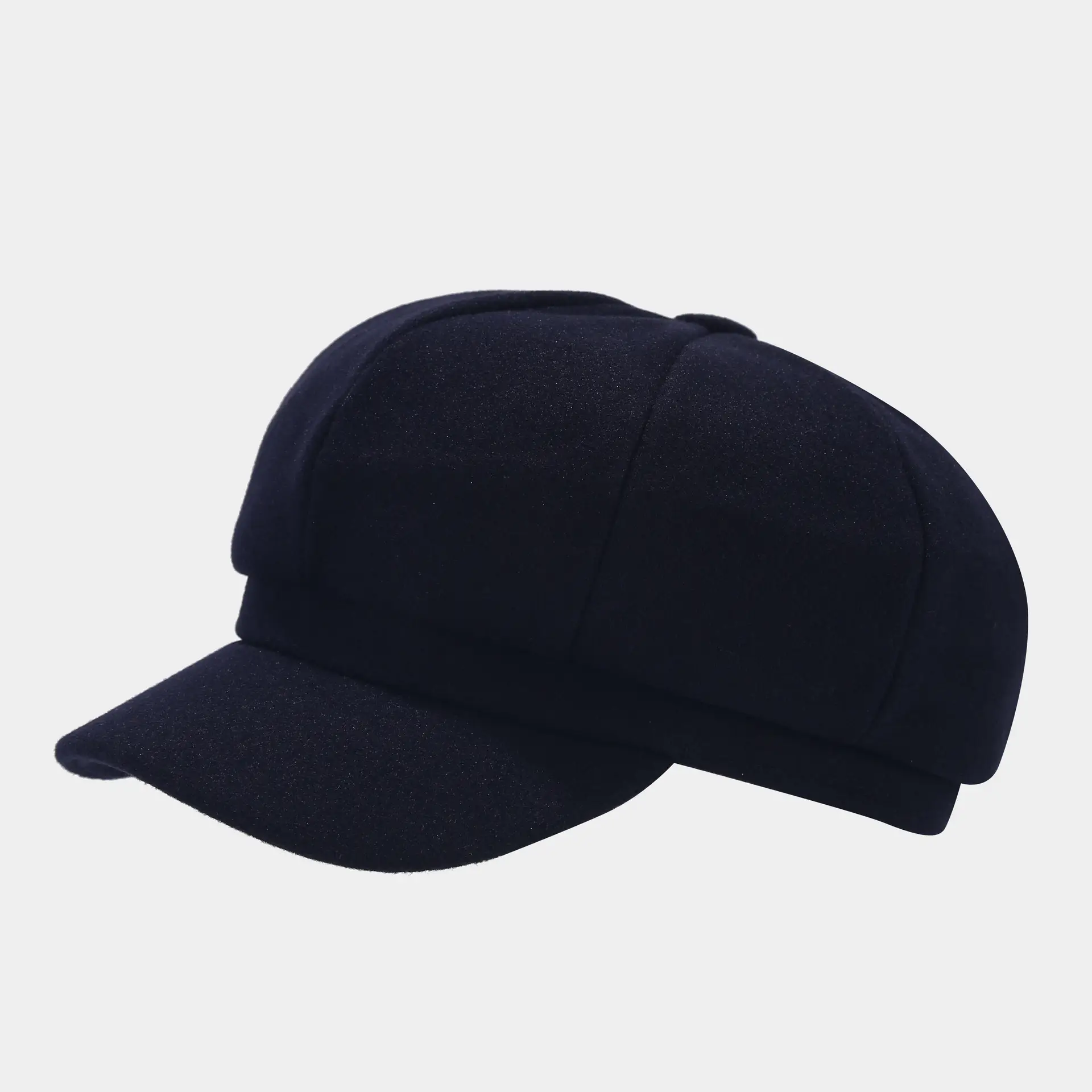 Women Woolen Beret Cap Navy Blue Large