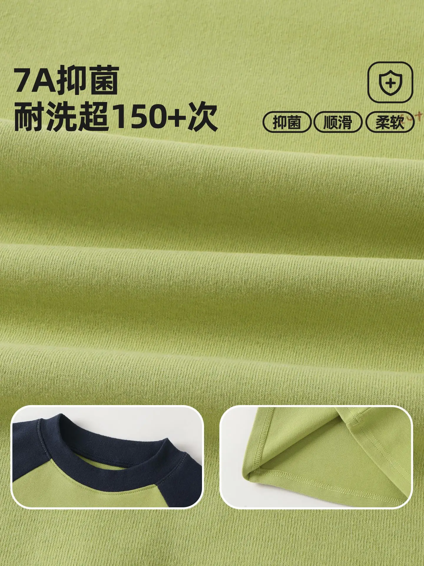 Girls Base Layer Shirt Green Long Sleeve Winter Baby Top - Image 8