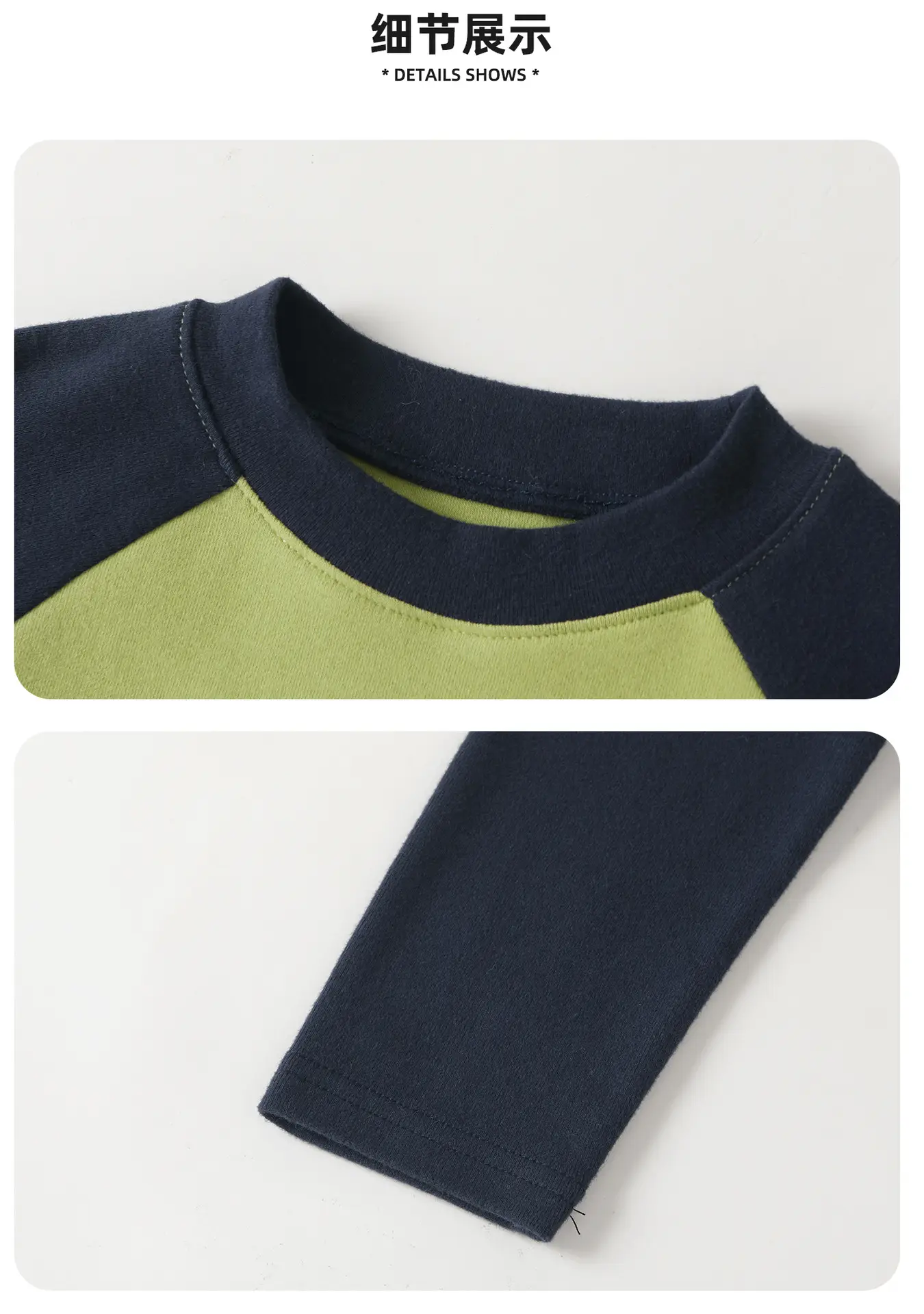 Girls Base Layer Shirt Green Long Sleeve Winter Baby Top — feature 12