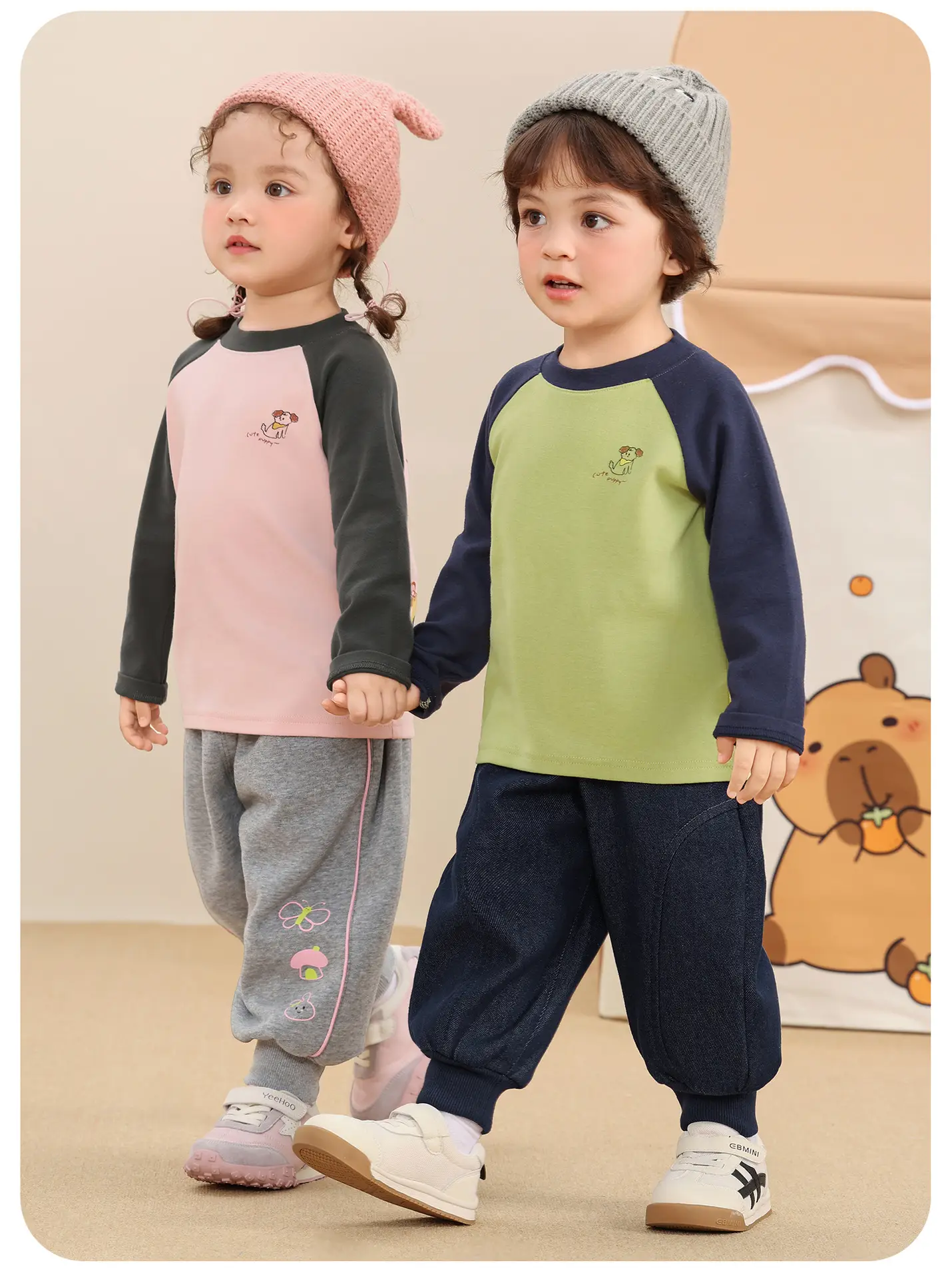 Girls Base Layer Shirt Green Long Sleeve Winter Baby Top — feature 8