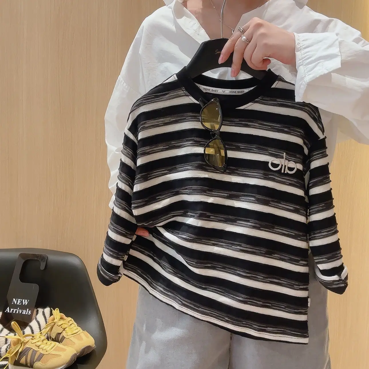 Kids Striped T-Shirt Autumn Winter New Korean Style Loose Boys Long Sleeve Bottoming Shirt Tops Kids - Image 4