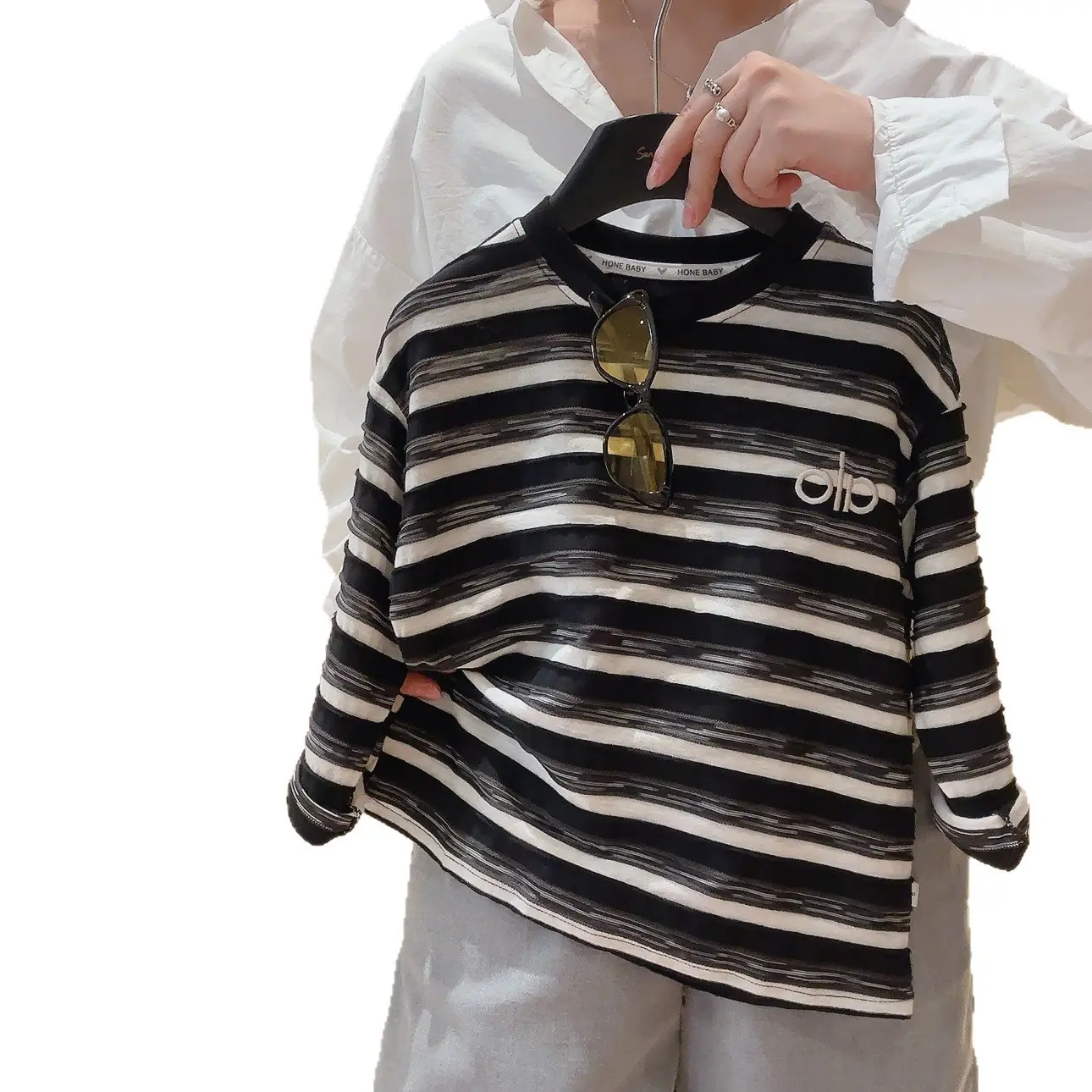 Kids Striped T-Shirt Autumn Winter New Korean Style Loose Boys Long Sleeve Bottoming Shirt Tops Kids - Image 5