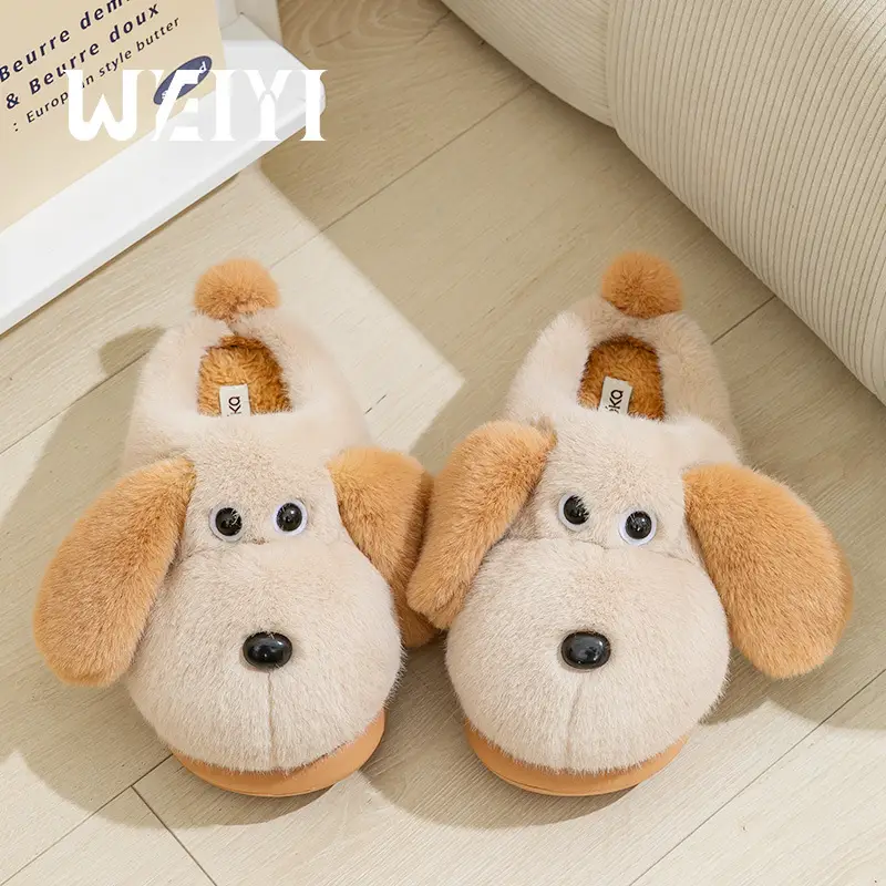 Furry Dog Closed-Toe Cotton Slippers Women 2025 - Image 6