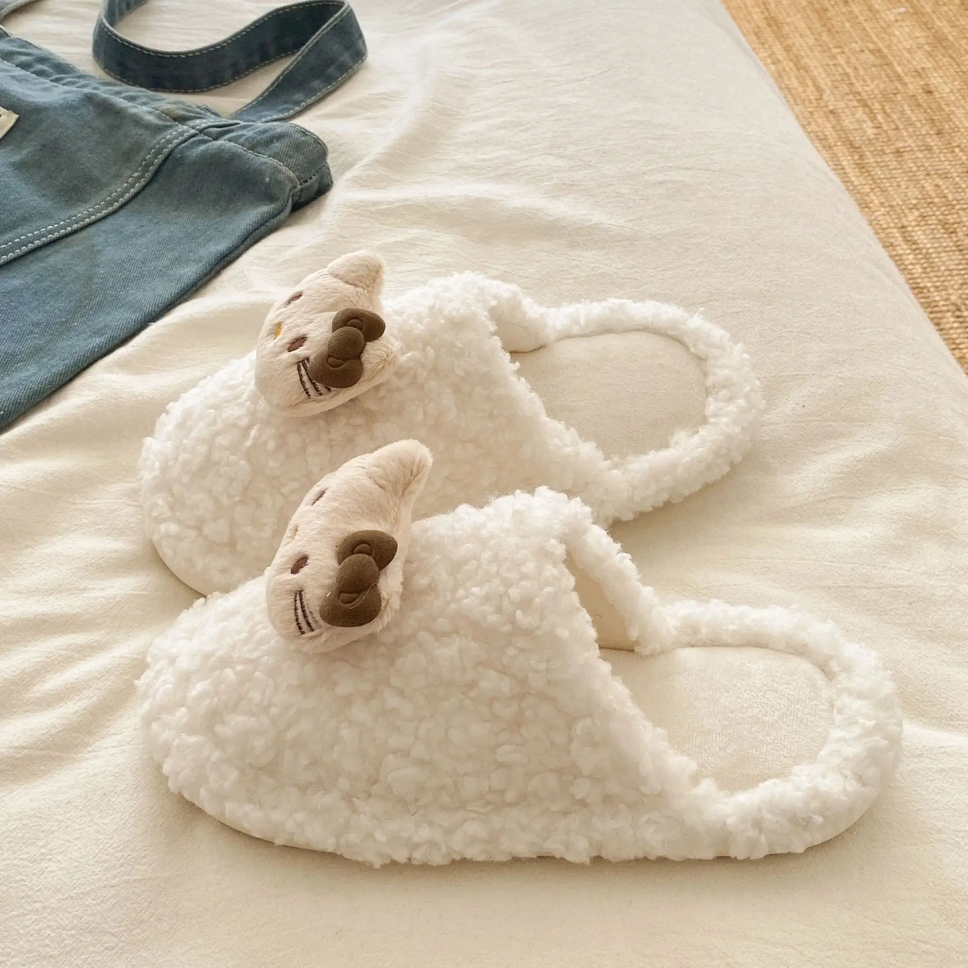 Hello Kitty Furry Slippers Women Warm Autumn Winter - Image 2