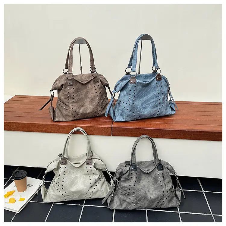 Stylish Grey Leather Shoulder Bag for Women — feature 10