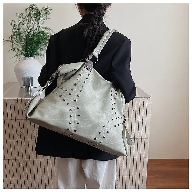 Stylish Grey Leather Shoulder Bag for Women — feature 20