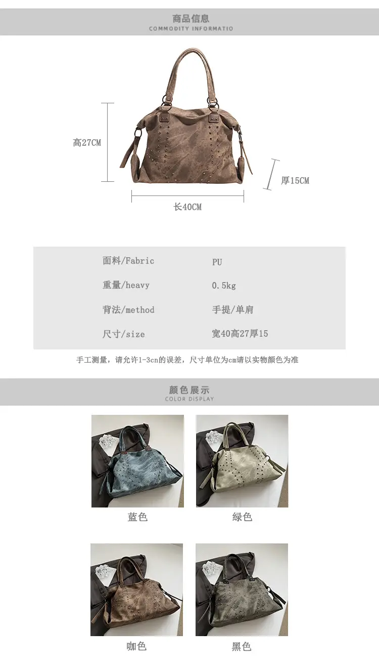 Stylish Grey Leather Shoulder Bag for Women — feature 4