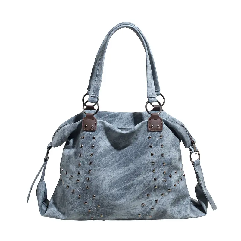 Stylish Grey Leather Shoulder Bag for Women - Image 2