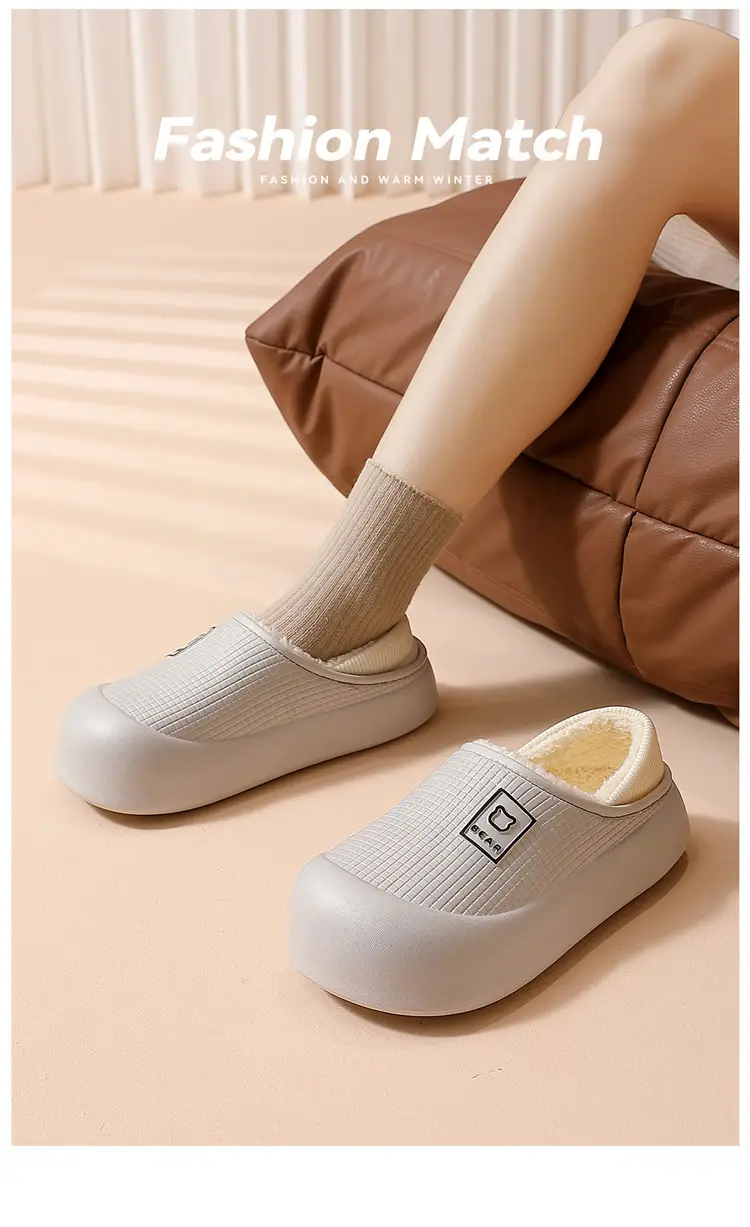 Maternity Waterproof Cotton Slippers Women Autumn Winter 2025 — feature 11