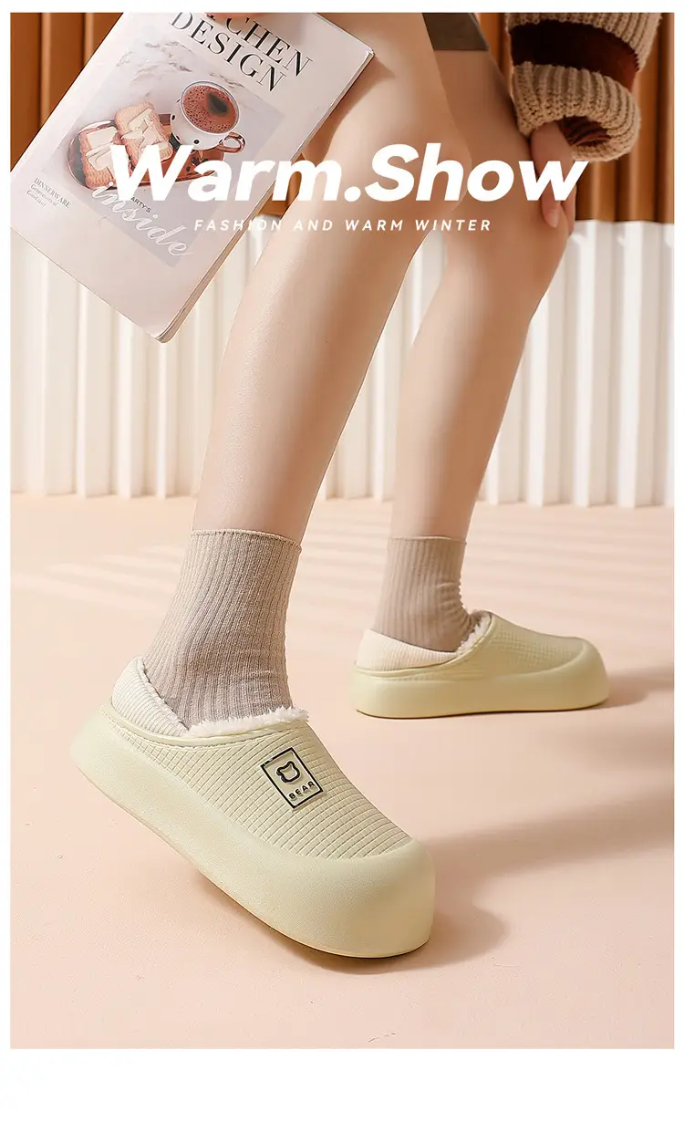 Maternity Waterproof Cotton Slippers Women Autumn Winter 2025 — feature 3