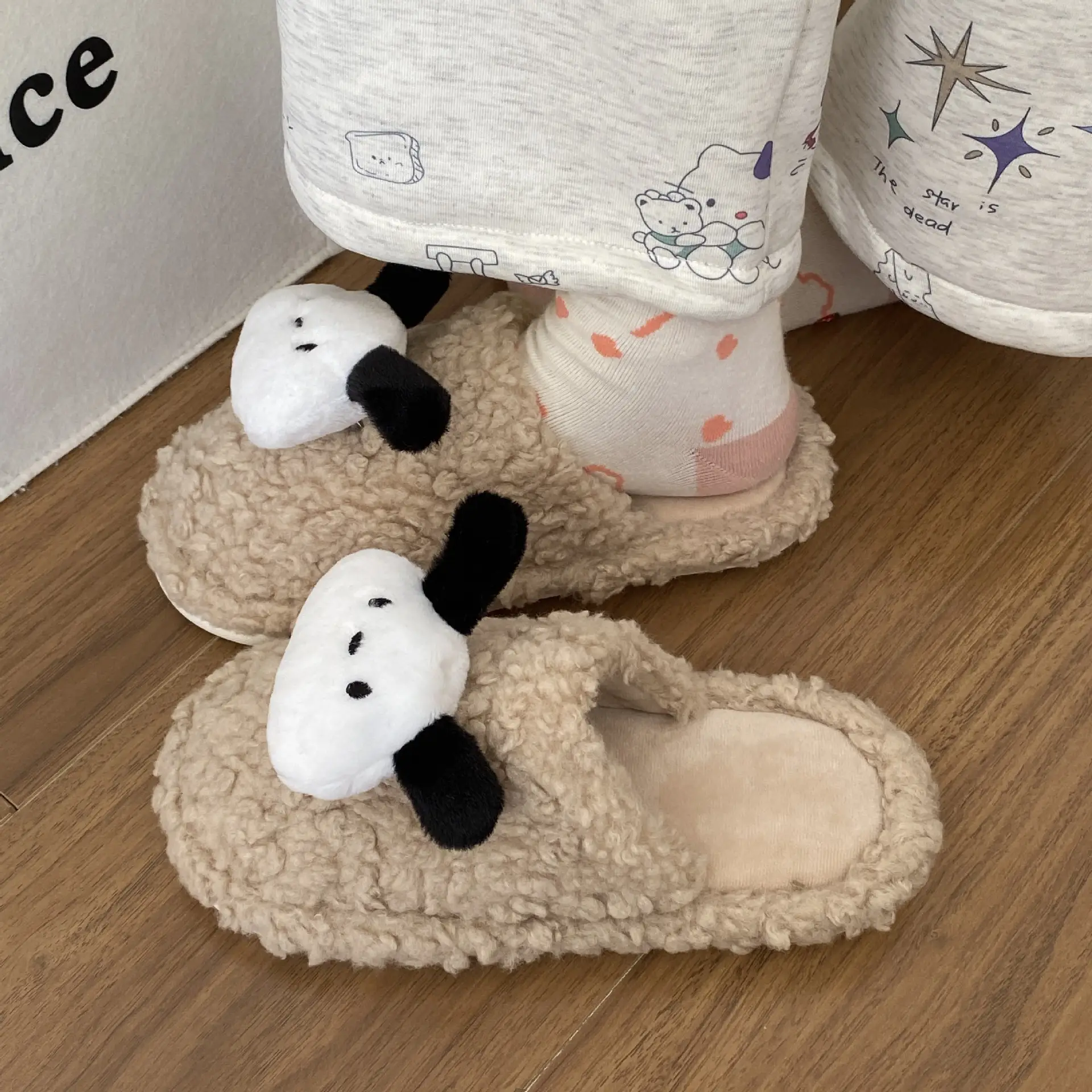 2025 Cute Pacha Dog New Cotton Slippers Warm Baotou Home — feature 16