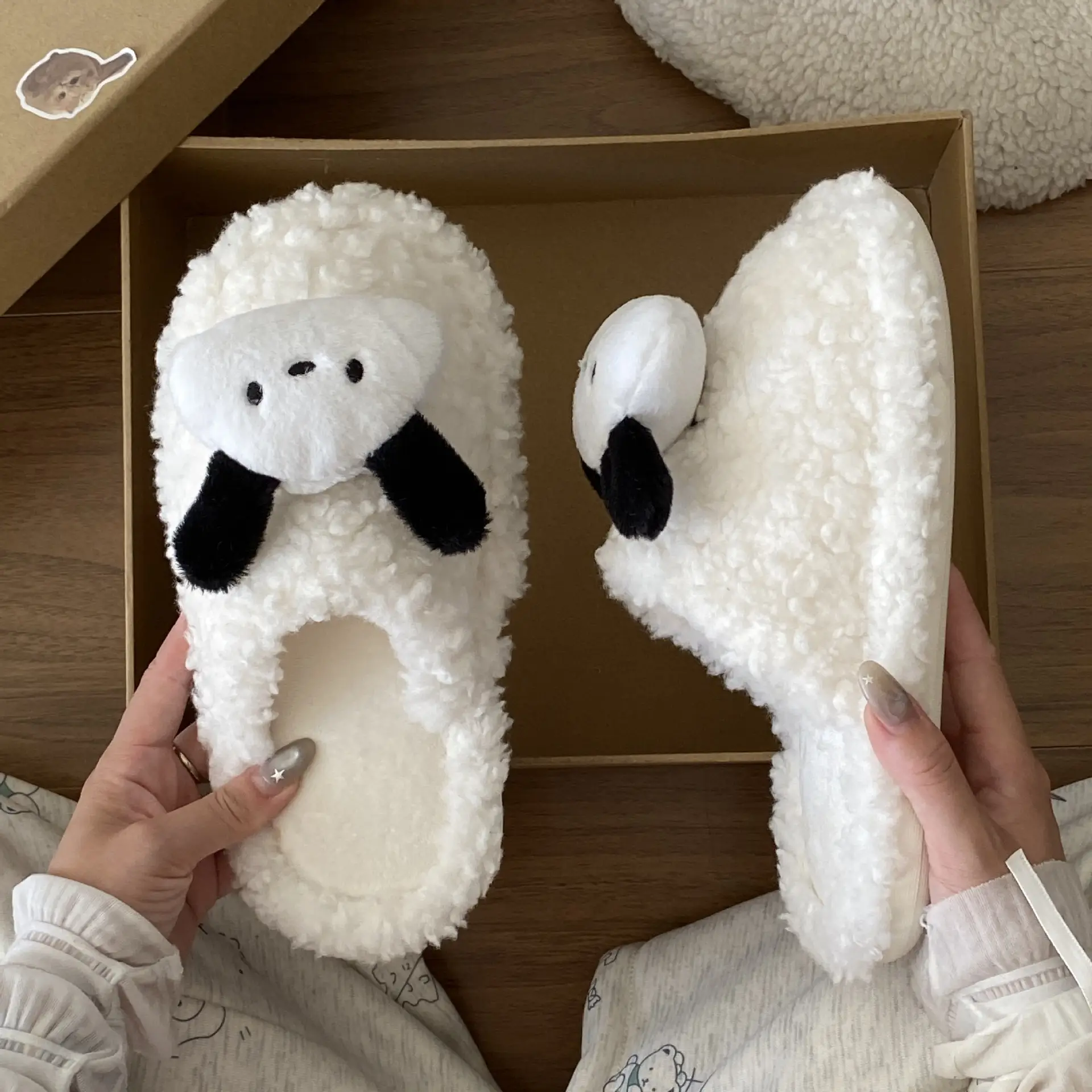 2025 Cute Pacha Dog New Cotton Slippers Warm Baotou Home - Image 2