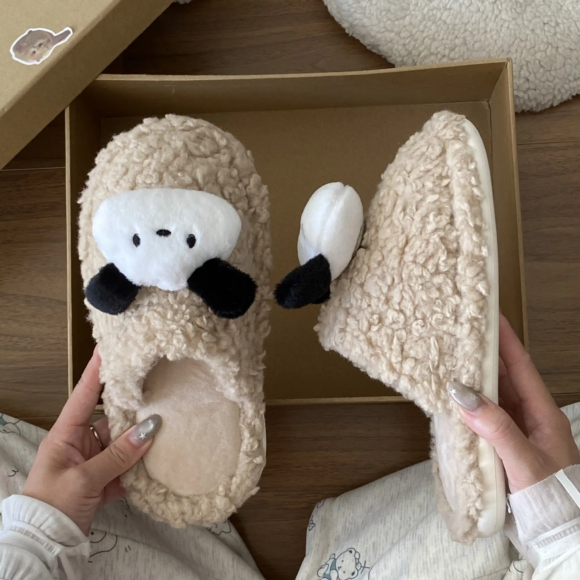 2025 Cute Pacha Dog New Cotton Slippers Warm Baotou Home - Image 3