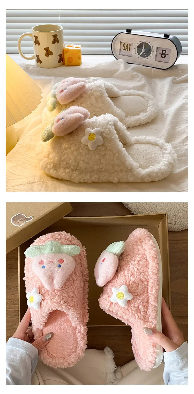 Cute Strawberry Flats for Women Non-Stuffy Cotton — feature 17