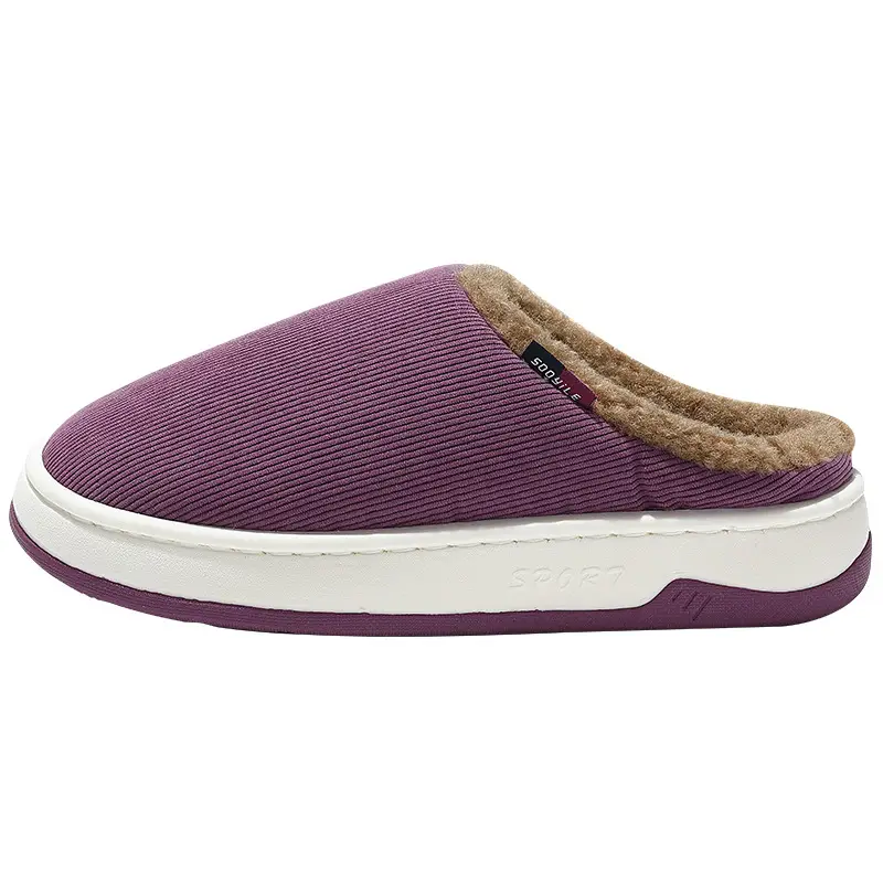 Warm Cotton Slippers for Women, Winter Indoor Home Use, Elderly Shoes, Fleece-Lined, Thickened, Warm Men's Cotton Slippers, Men's Winter Slippers - Image 9