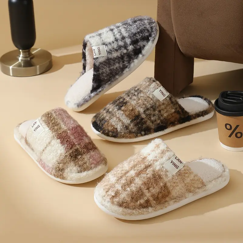 Fleece Lined Warm Slippers for Women Men Winter - Image 14