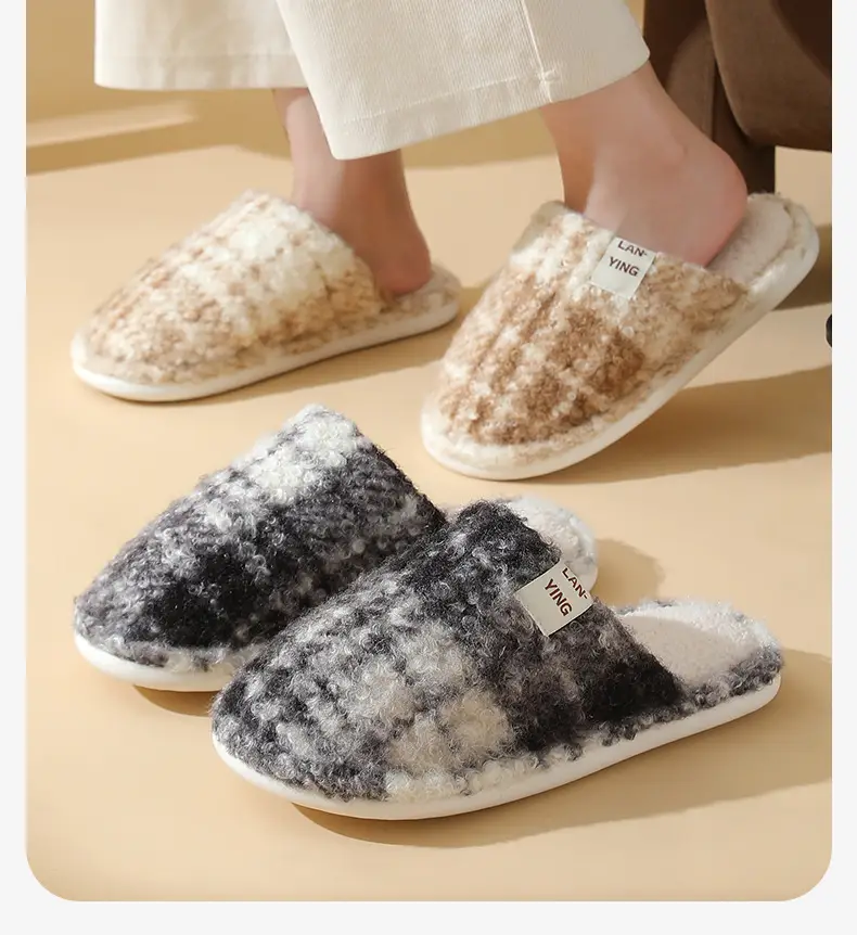 Fleece Lined Warm Slippers for Women Men Winter — feature 3
