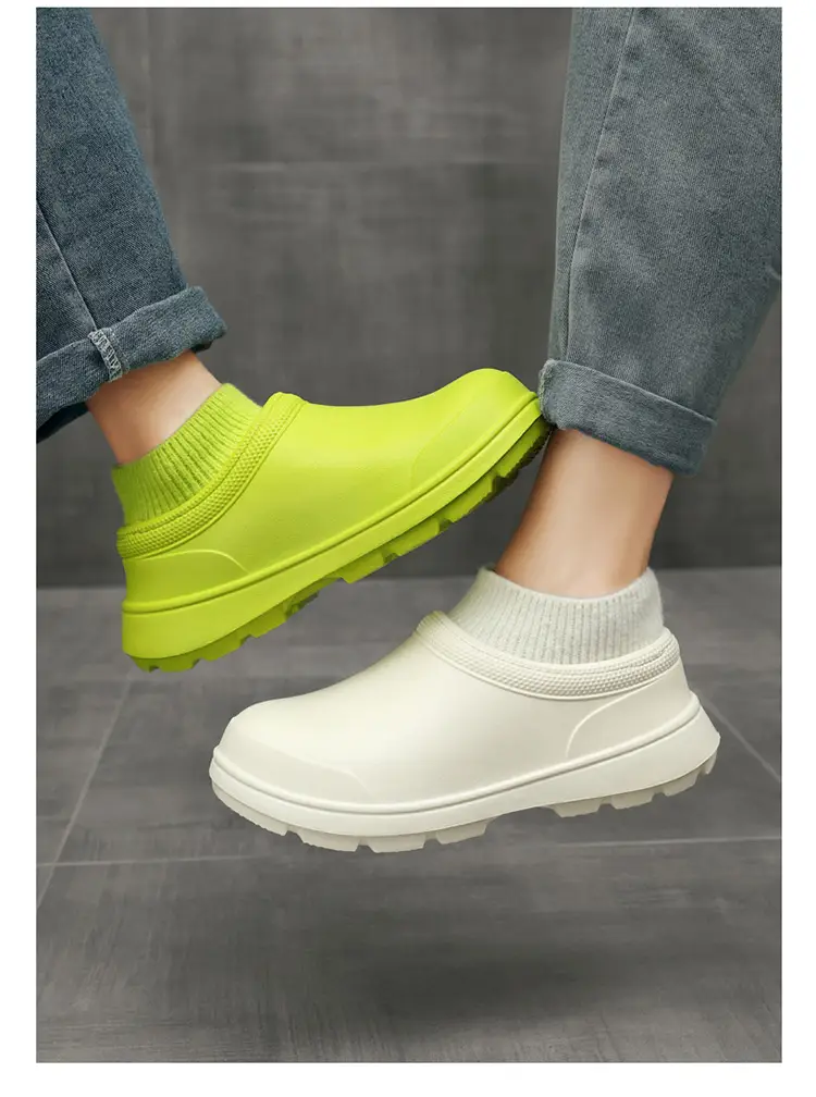 Cotton Shoes for Men's Winter Outer Wear Waterproof Non-Slip Wear-Resistant Chef Shoes Fleece-Lined Warm Snow Boots Outdoor Casual Rain Boots — feature 14