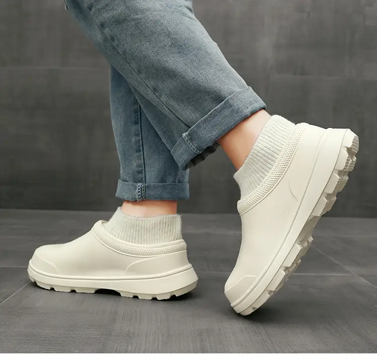 Cotton Shoes for Men's Winter Outer Wear Waterproof Non-Slip Wear-Resistant Chef Shoes Fleece-Lined Warm Snow Boots Outdoor Casual Rain Boots — feature 15