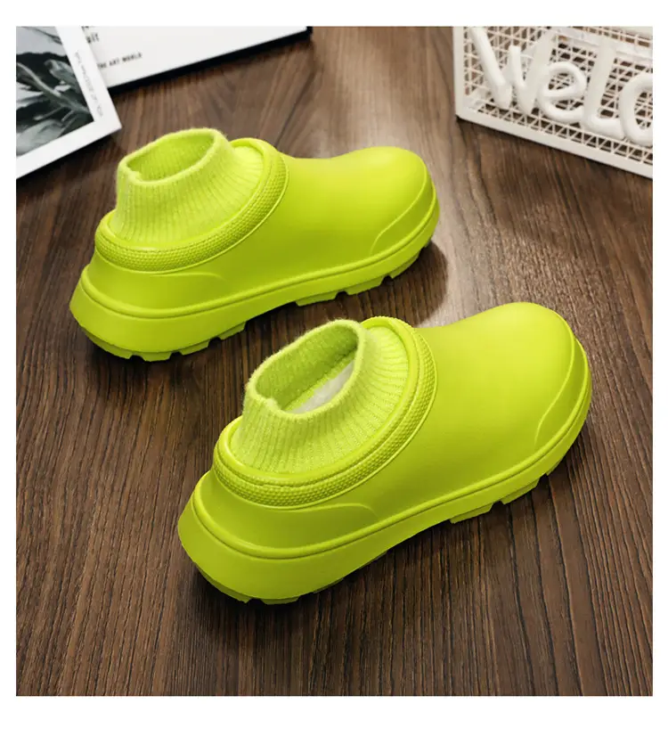 Cotton Shoes for Men's Winter Outer Wear Waterproof Non-Slip Wear-Resistant Chef Shoes Fleece-Lined Warm Snow Boots Outdoor Casual Rain Boots — feature 17