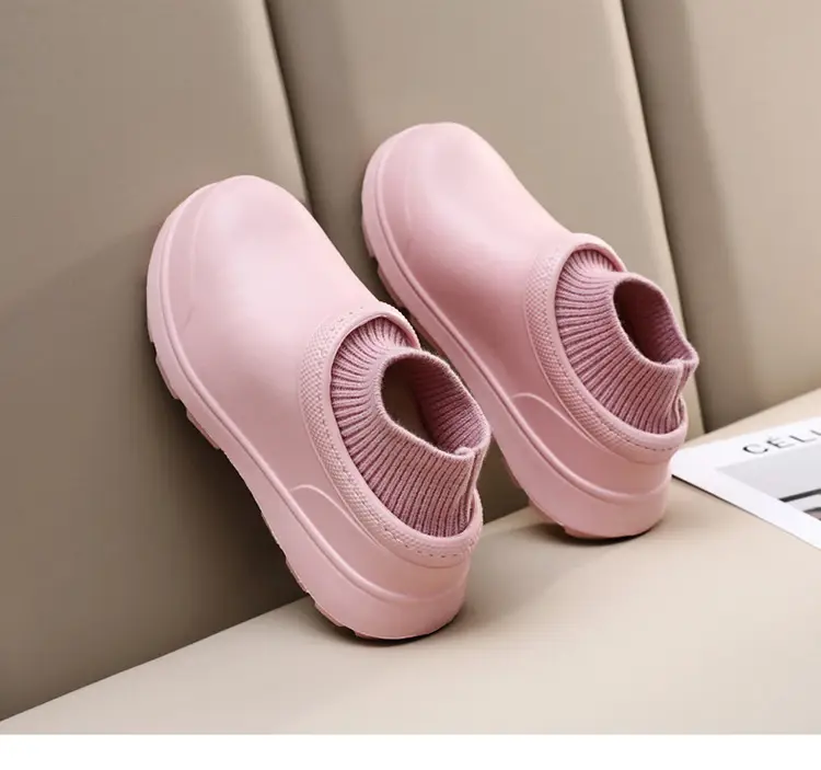 Cotton Shoes for Men's Winter Outer Wear Waterproof Non-Slip Wear-Resistant Chef Shoes Fleece-Lined Warm Snow Boots Outdoor Casual Rain Boots — feature 24