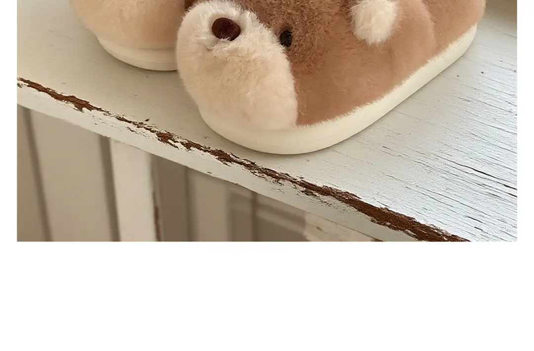 Zoo Series Large Size Women's Cotton Shoes Couple's Warm Plush Cute Comfortable Home Shoes Men's Winter Closed-Back Cotton Shoes — feature 27