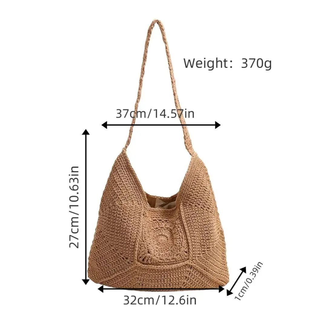 Women's Woven Straw Shoulder Bag Summer 2025